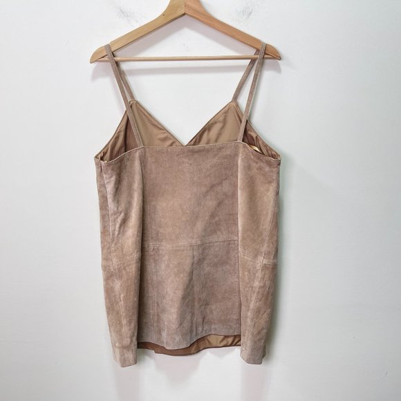 River Island Beige Premium Suede Cami Top sz M - Picture 8 of 10